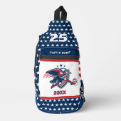 アメリカサッカー鷲国家代表愛国アクション スリングバッグ (正面)