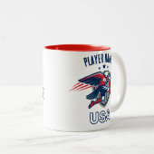アメリカサッカー鷲国家代表愛国アクション ツートーンマグカップ (正面右)