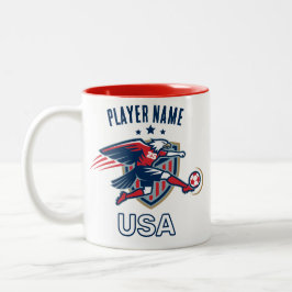 アメリカサッカー鷲国家代表愛国アクション ツートーンマグカップ