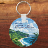 アメリカサモアビーチ熱帯雨林 キーホルダー (裏面)