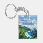 アメリカサモアビーチ熱帯雨林 キーホルダー (正面左)