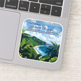 アメリカサモアビーチ熱帯雨林 シール