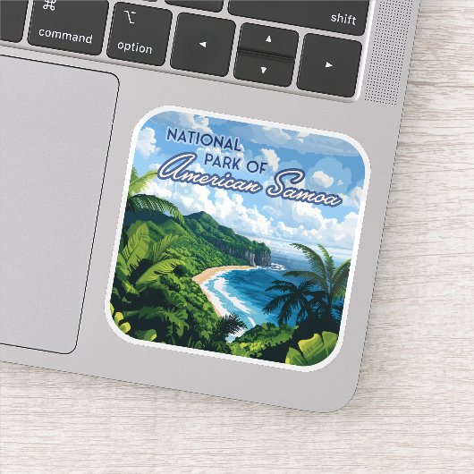 アメリカサモアビーチ熱帯雨林 シール (詳細)