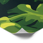 アメリカサモアビーチ熱帯雨林 ポスター (角)