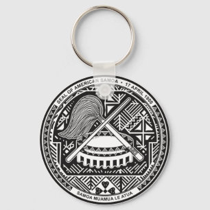 アメリカサモア公式コートオブアームズHeraldry Symb キーホルダー