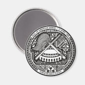 アメリカサモア公式コートオブアームズHeraldry Symb マグネット (正面/裏面)