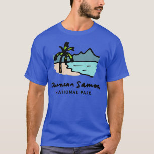 アメリカサモア国立公園ハンドドロー Tシャツ
