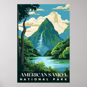 アメリカサモア国立公園旅行自然林 ポスター