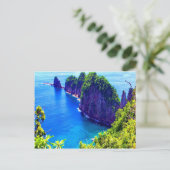 アメリカサモア島風景海海水 ポストカード (スタンド正面)