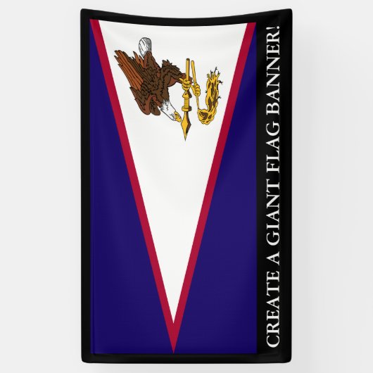 アメリカサモア旗 横断幕 (縦)