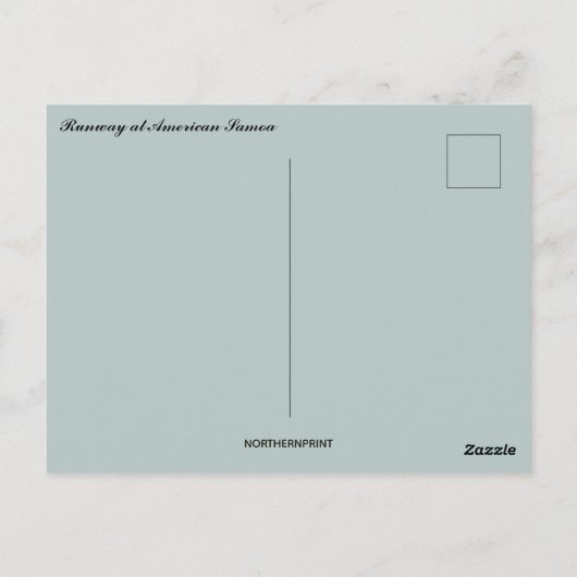 アメリカサモア空港滑走路 ポストカード (裏面)