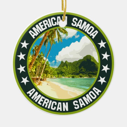 アメリカサモア セラミックオーナメント (正面)