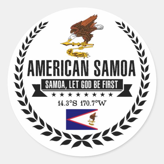 アメリカサモア ラウンドシール (正面)