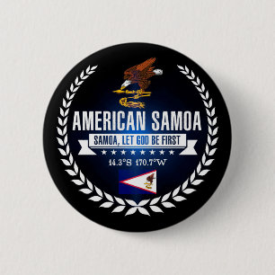 アメリカサモア 缶バッジ