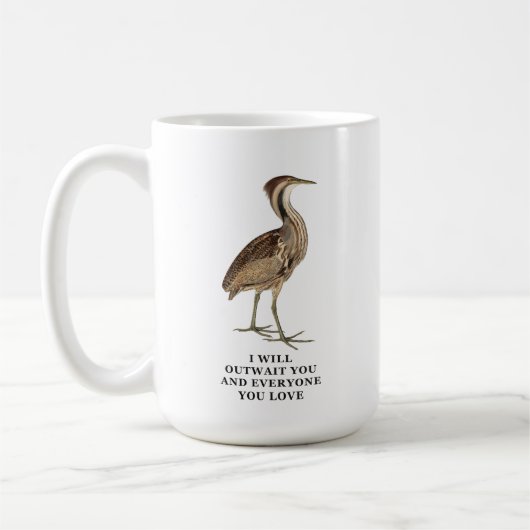 アメリカサンカノゴイTシャツ - 私はあなたより待つ  コーヒーマグカップ (左)