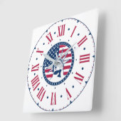 アメリカザはっきりしたスクエアウォールクロック スクエア壁時計 (傾斜)