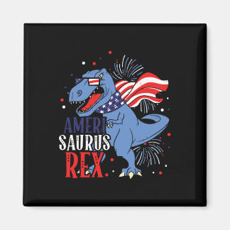 アメリカザウルスレックス7月4日恐竜独立記念日 マグネット