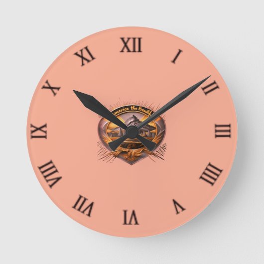 アメリカザビューティフルウォールクロック ラウンド壁時計 (正面)