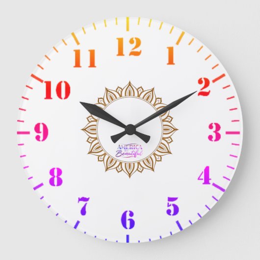 アメリカザビューティフルウォールクロック ラージ壁時計 (正面)