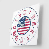 アメリカザ美しいスクエアウォールクロック スクエア壁時計 (傾斜)