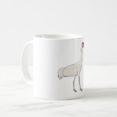 アメリカシロヅル鳥種の水彩画アート コーヒーマグカップ (正面左)