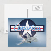 アメリカジェット戦闘機空軍 ポストカード (正面/裏面)