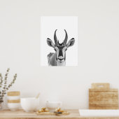 アメリカスイフトディアのデザート動物ポートレート ポスター (キッチン)