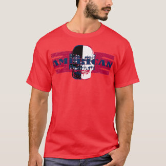 アメリカスカル国旗2 Tシャツ