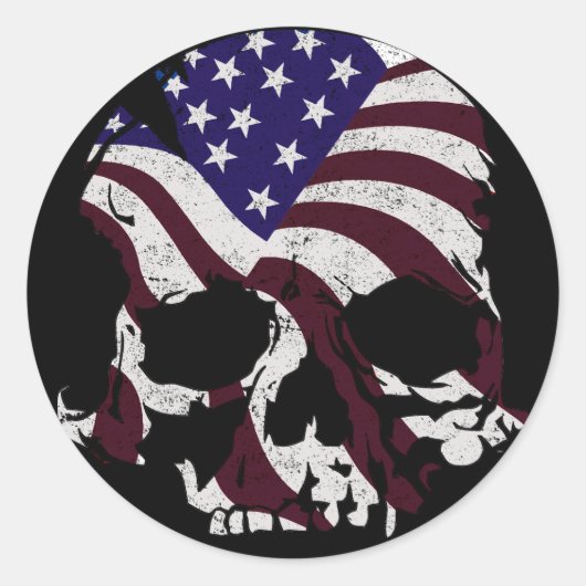 アメリカスカル ラウンドシール (正面)