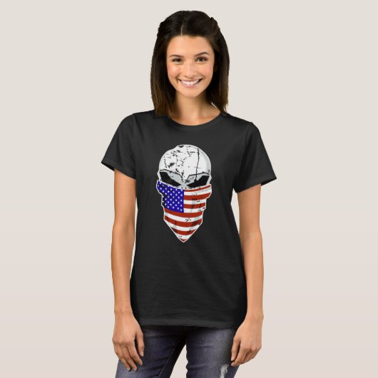 アメリカスカル Tシャツ (正面フル)