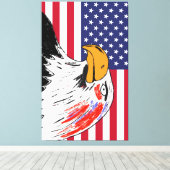 アメリカスケッチのイーグル キャンバスプリント (インサイチュ (ウッドフロア))