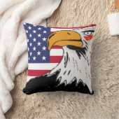 アメリカスケッチのイーグル クッション (ブランケット)