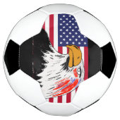 アメリカスケッチのイーグル サッカーボール (回転)