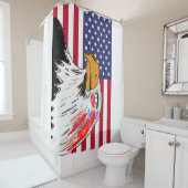 アメリカスケッチのイーグル シャワーカーテン (インサイチュ)