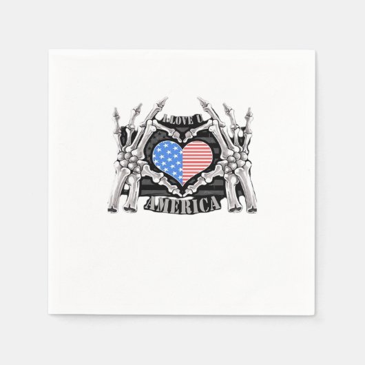 アメリカスケルトンハンズ スタンダードカクテルナプキン (正面)