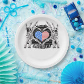 アメリカスケルトンハンズ ペーパープレート (パーティー)