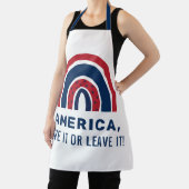 アメリカスタイリッシュ愛国的なアメリカの虹7月4日 エプロン (インサイチュ)