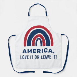 アメリカスタイリッシュ愛国的なアメリカの虹7月4日 エプロン