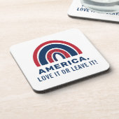 アメリカスタイリッシュ愛国的なアメリカの虹7月4日 コースター (左側)