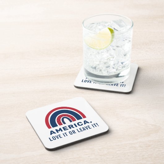 アメリカスタイリッシュ愛国的なアメリカの虹7月4日 コースター (右側)