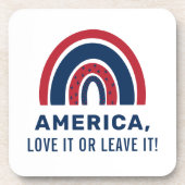 アメリカスタイリッシュ愛国的なアメリカの虹7月4日 コースター (正面)