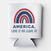 アメリカスタイリッシュ愛国的なアメリカの虹7月4日 缶クーラー (正面)