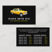 アメリカスタイルタクシータクシー料金表 名刺 (正面/裏面)