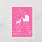 アメリカスタフォーシャーテリアードッベイビーシャワー 招待状 (正面/裏面)