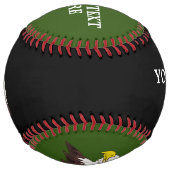 アメリカスタムカのイーグルヘッドロゴ付きソフトボール ソフトボール (裏面)