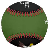 アメリカスタムカのイーグルヘッドロゴ付きソフトボール ソフトボール (正面)