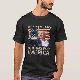 アメリカストップのトランプで戦わない Tシャツ