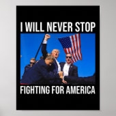 アメリカストップのトランプ引用文で戦わない ポスター (正面)