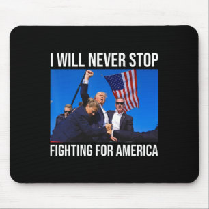 アメリカストップのトランプ引用文で戦わない マウスパッド