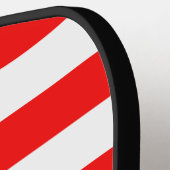 アメリカストライプ国旗パーソナライズされた ピックルボールラケット (左詳細)